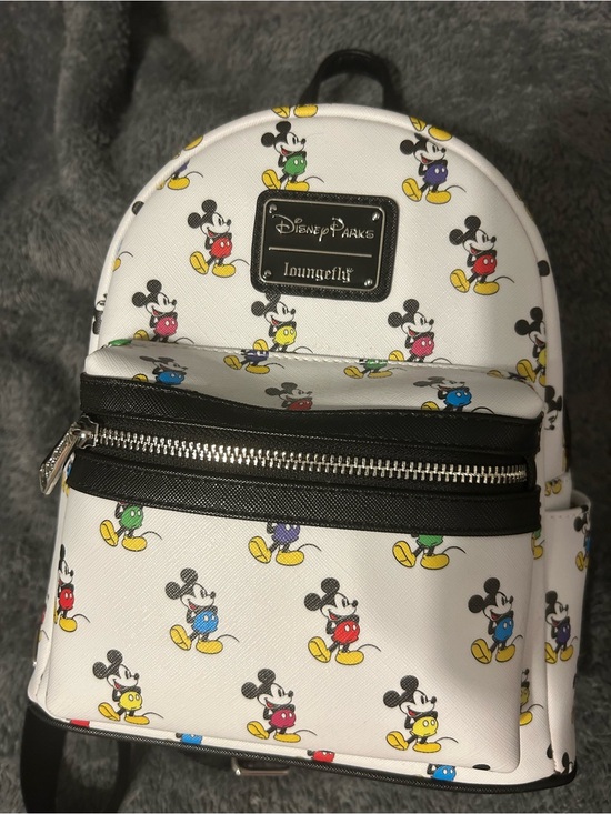 Loungefly Handbags - Loungefly Disney Parks White Mickey Mouse Multi-Color Print Backpack